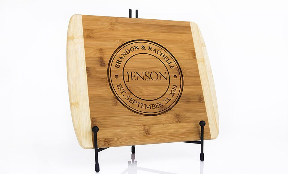 Personalized Bamboo Cutting Board 11x14 (Rounded Edge) – 7 Designs