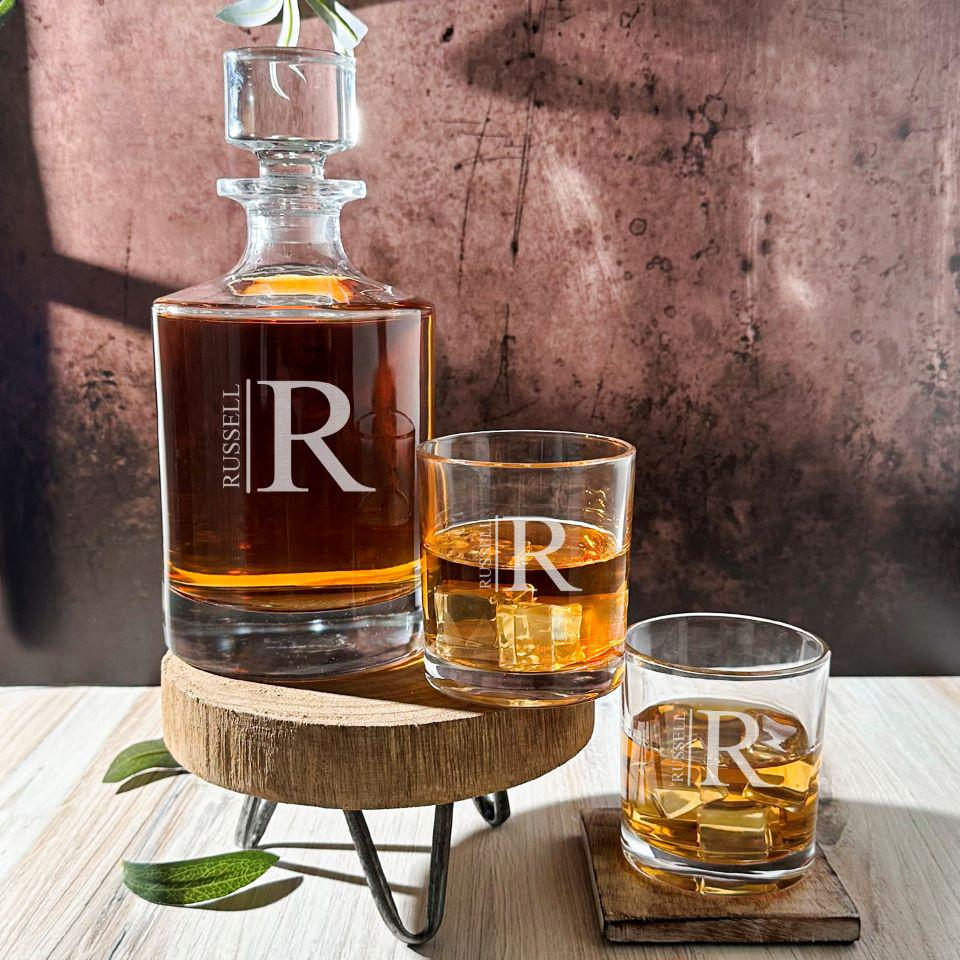 Personalized Kingsport Whiskey Decanter Gift Set