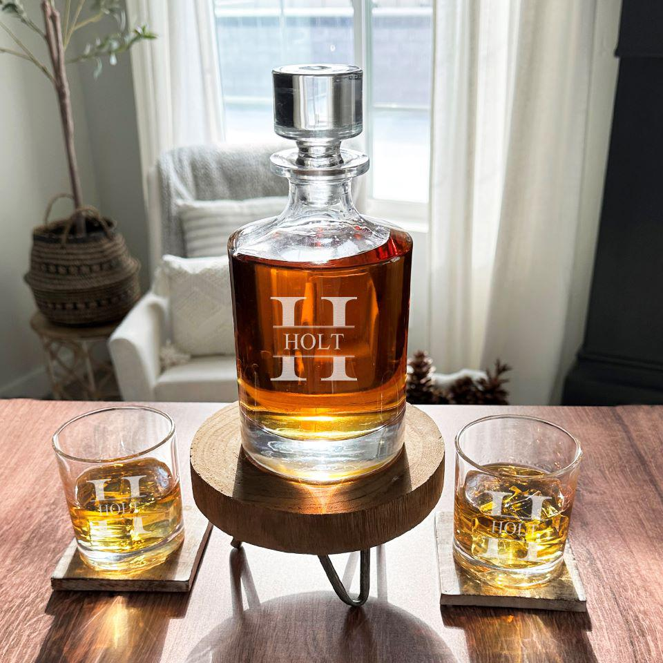 Personalized Kingsport Whiskey Decanter Gift Set