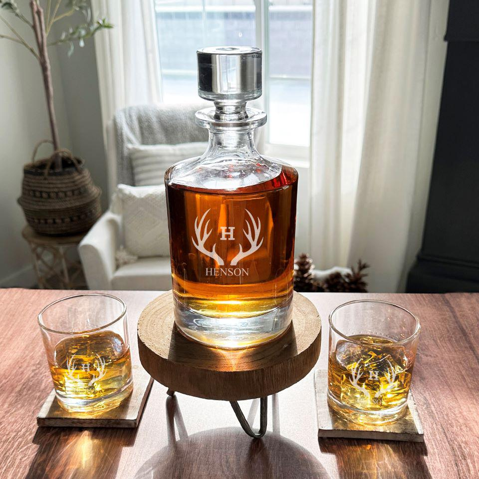 Personalized Kingsport Whiskey Decanter Gift Set