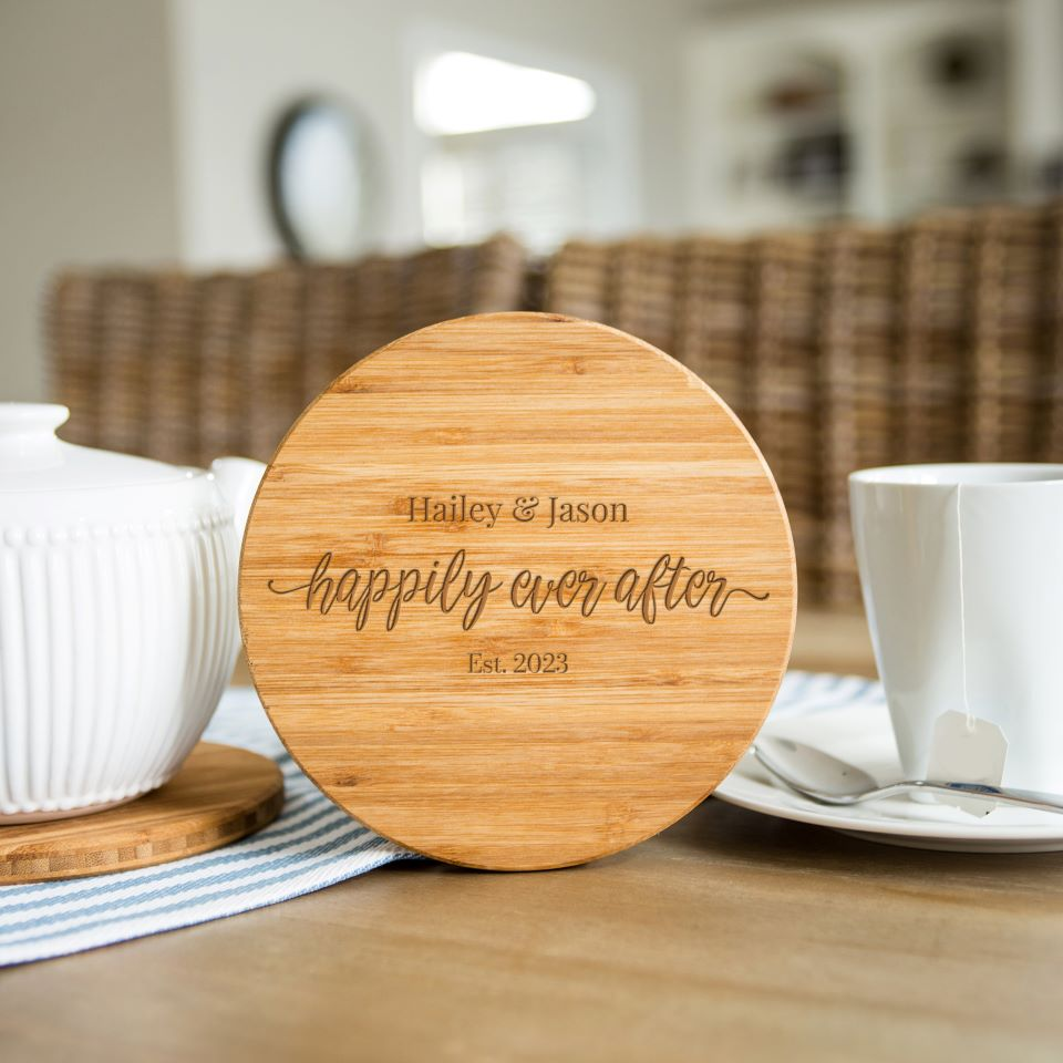 Personalized Bamboo Trivets - Couples Collection