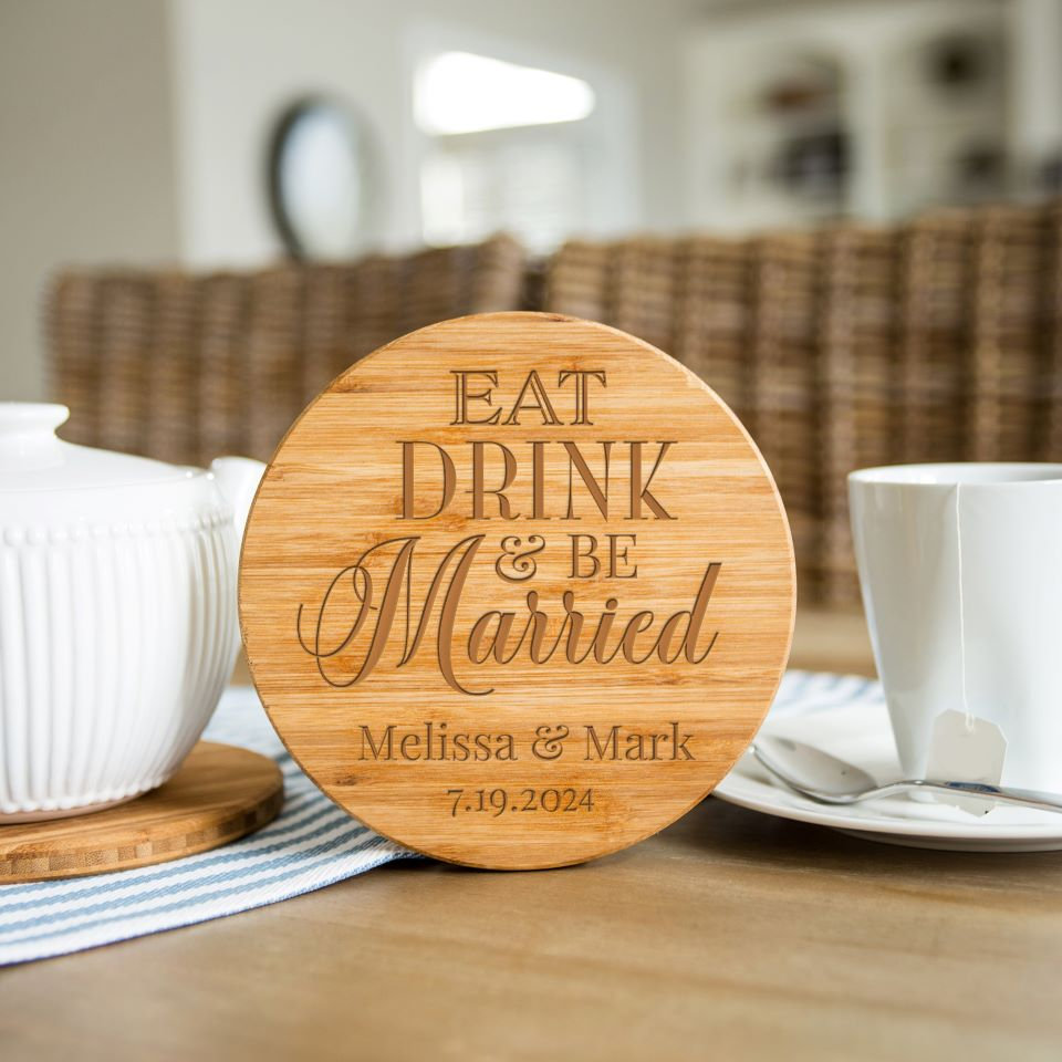 Personalized Bamboo Trivets - Couples Collection