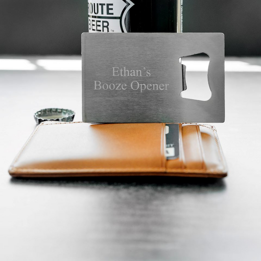 Personalized Credit Card Bottle Opener