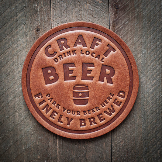 Craft Beer Leather Coaster