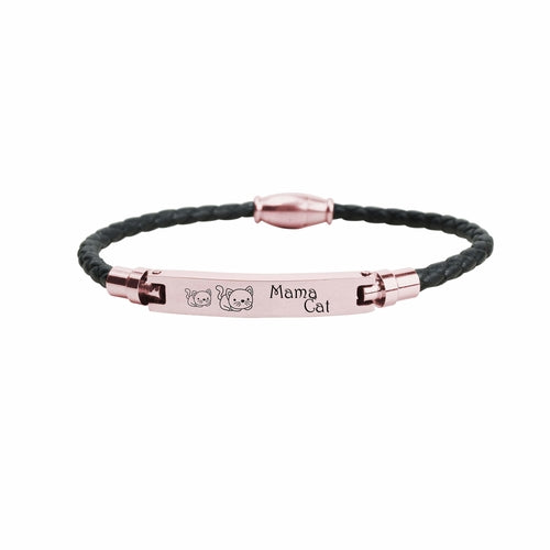 Genuine Magnetic Leather Mama Bracelet